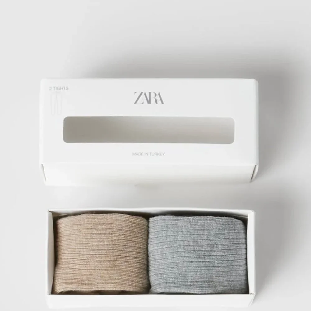 Zara Baby Girl Pair of Ribbed Tights